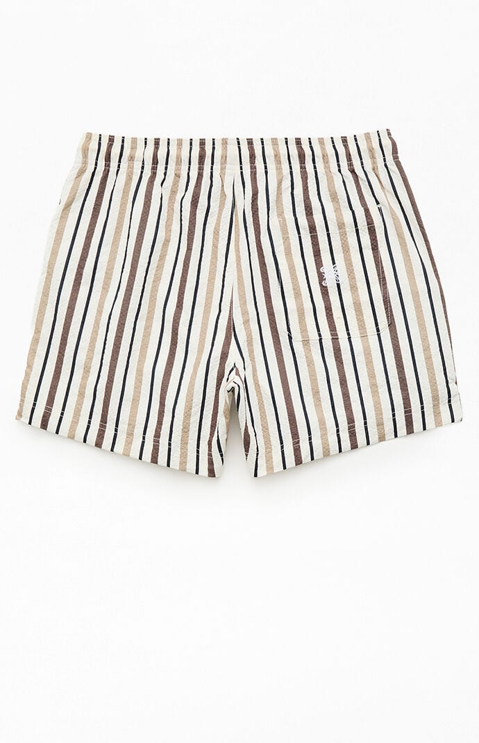 Pacsun Atoll Striped Seersucker 5" Swim Trunks