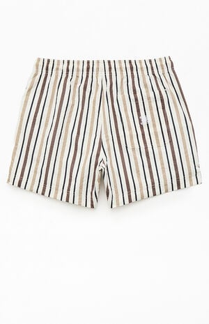 Atoll Striped Seersucker 5" Swim Trunks image number 2