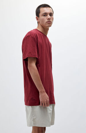 Burgundy Regular Fit Solid T-Shirt image number 2