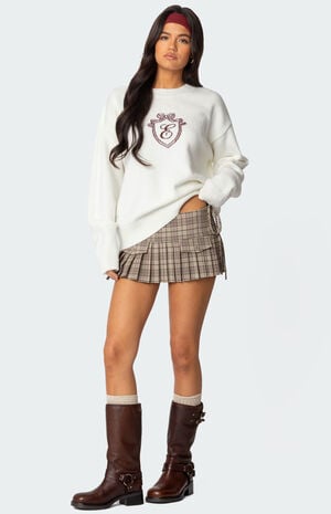 Peighton Plaid Pleated Mini Skort image number 3