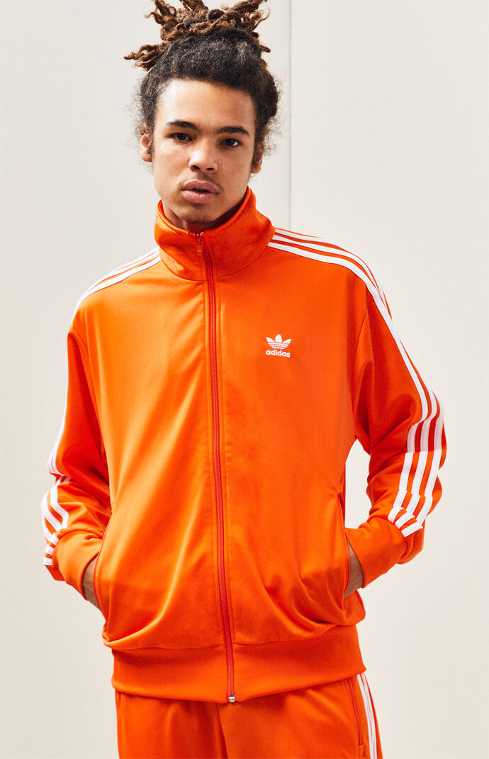 neon orange adidas jacket