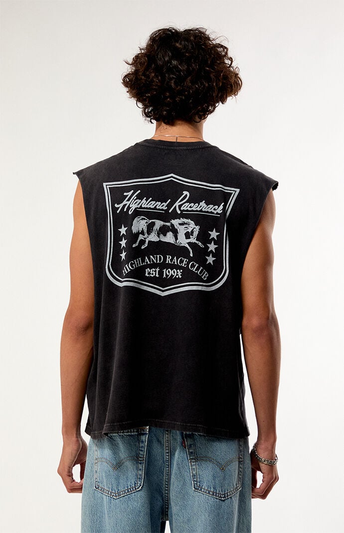 Pacsun Highland Racetrack Cutoff Muscle T-Shirt