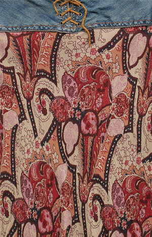 Red 2000s Y2K Midi Skirt image number 5