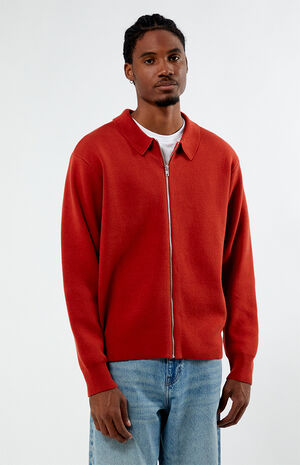 Zip Collared Sweater Jacket image number 1