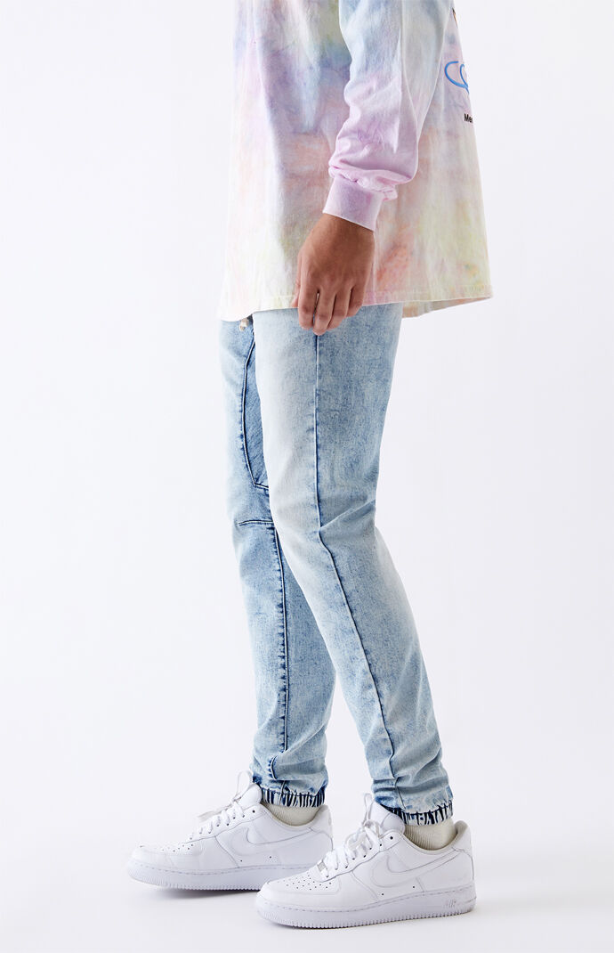 Light Indigo Denim Jogger Pants