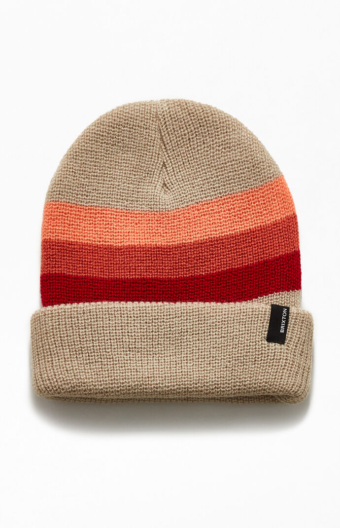 Tan Striped Heist Beanie