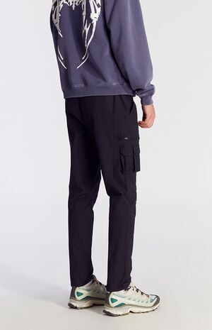 Stretch Black Slim Cargo Pants image number 4