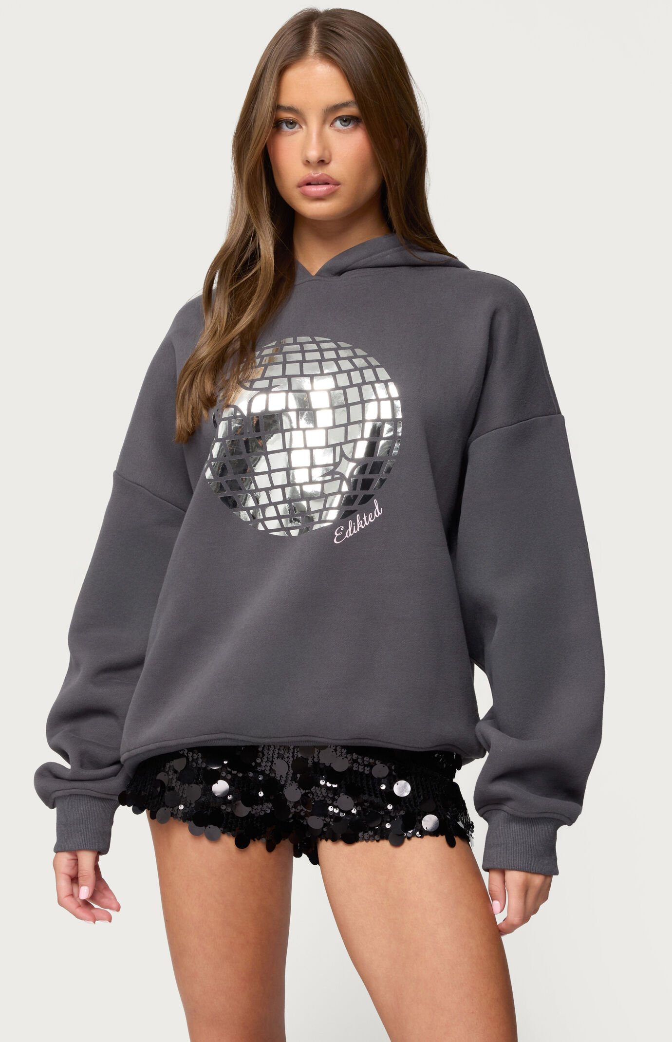 Edikted Disco Ball Hoodie