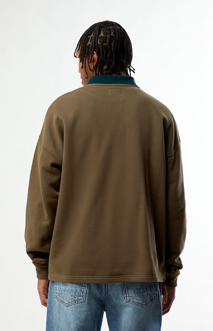 Pacsun Hudson Long Sleeve Rugby Polo Shirt