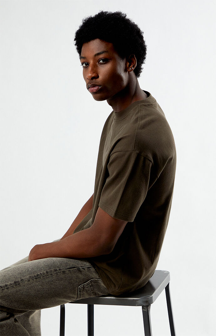 Pacsun Brown Textured T-Shirt