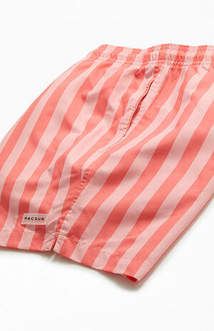 Crimson Stripe 15" Swim Trunks image number 4