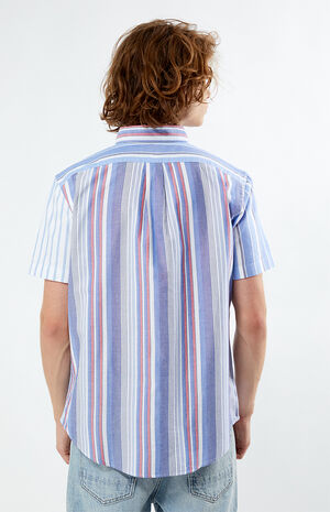 Classic Fit Striped Oxford Camp Shirt image number 3