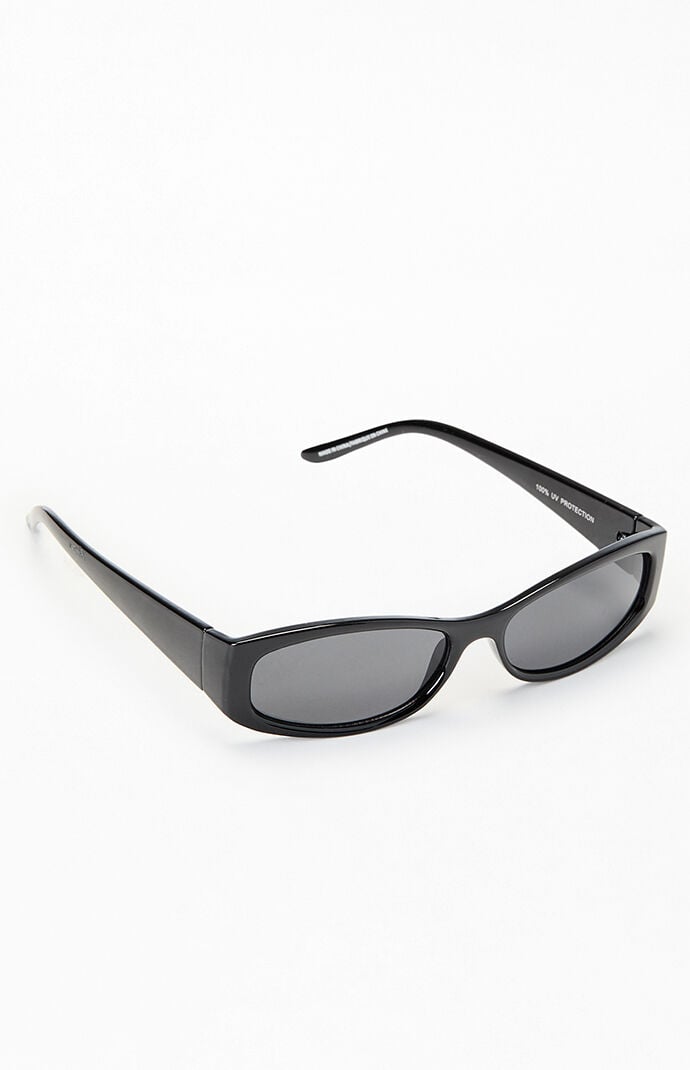 Pacsun Romy Black Rectangle Sunglasses
