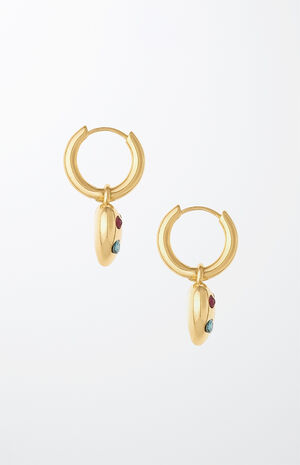 Rainbow Crystal Heart Earrings image number 3