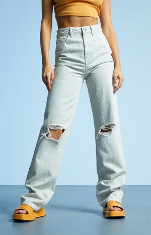 Eco Gray Ripped '90s Boyfriend Jeans image number 2
