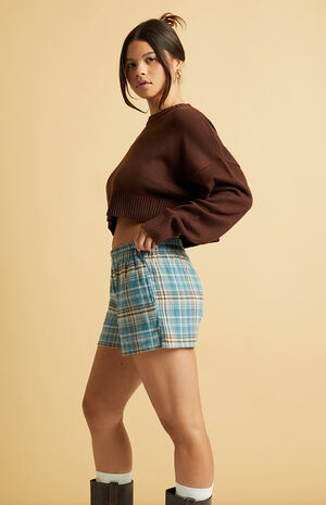 Blue Flannel Boxer Shorts image number 3