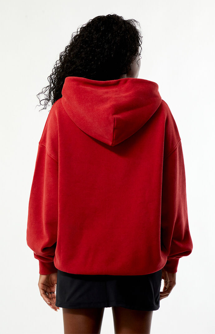 Pacsun Red Core Washed Pullover Hoodie