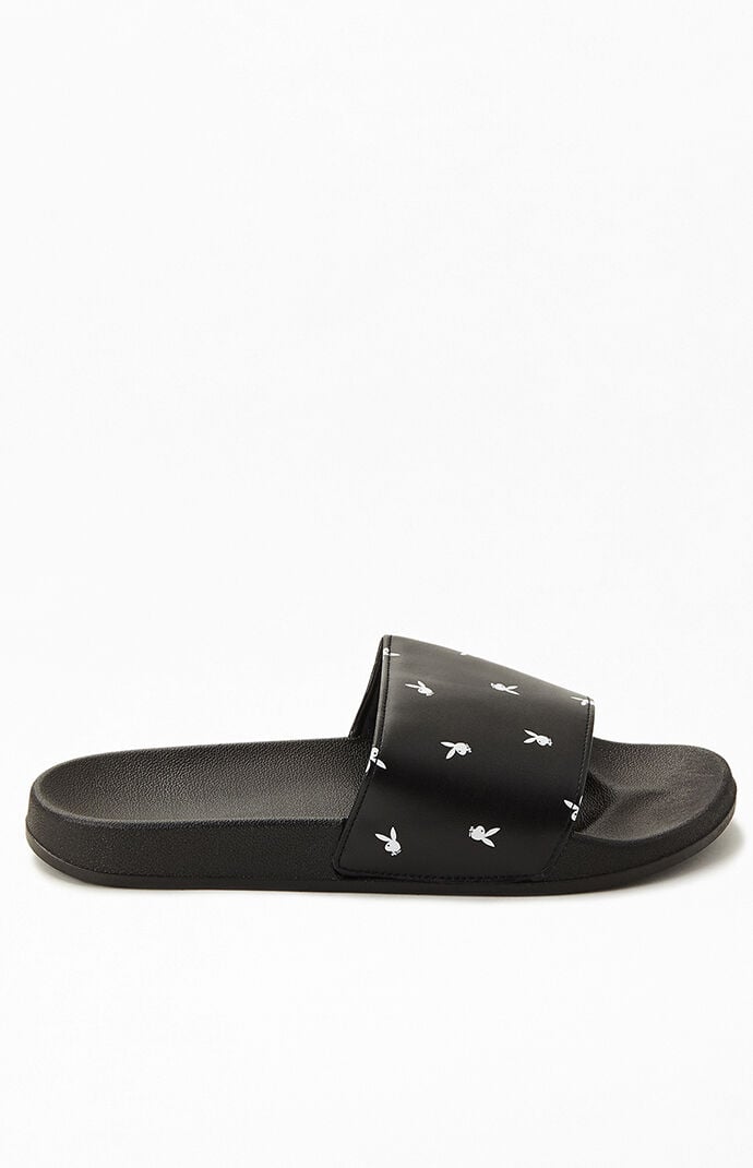 Playboy By PacSun All Over Bunny Slide Sandals PacSun