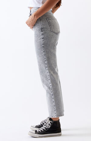 PacSun Gray High Rise Straight Waisted Jeans | PacSun