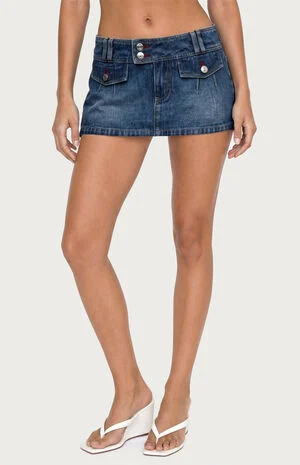 Rae Denim Mini Skort image number 1