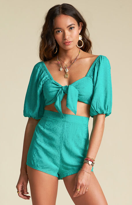 x Sincerely Jules Teal Amaze The Day Top