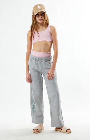 Pink Scrunch Tank & High Waisted Bikini Set image number 3