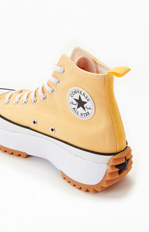 Recycled Yellow Run Star Hike Platform High Top Sneakers image number 6
