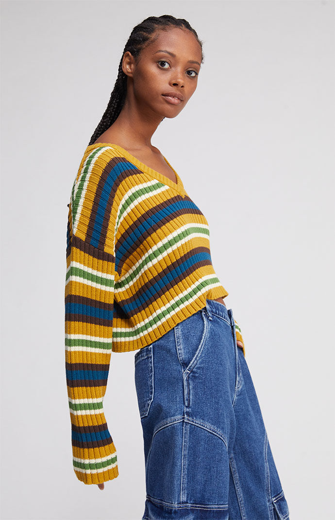 LA Hearts 90s Girl V Neck Sweater PacSun
