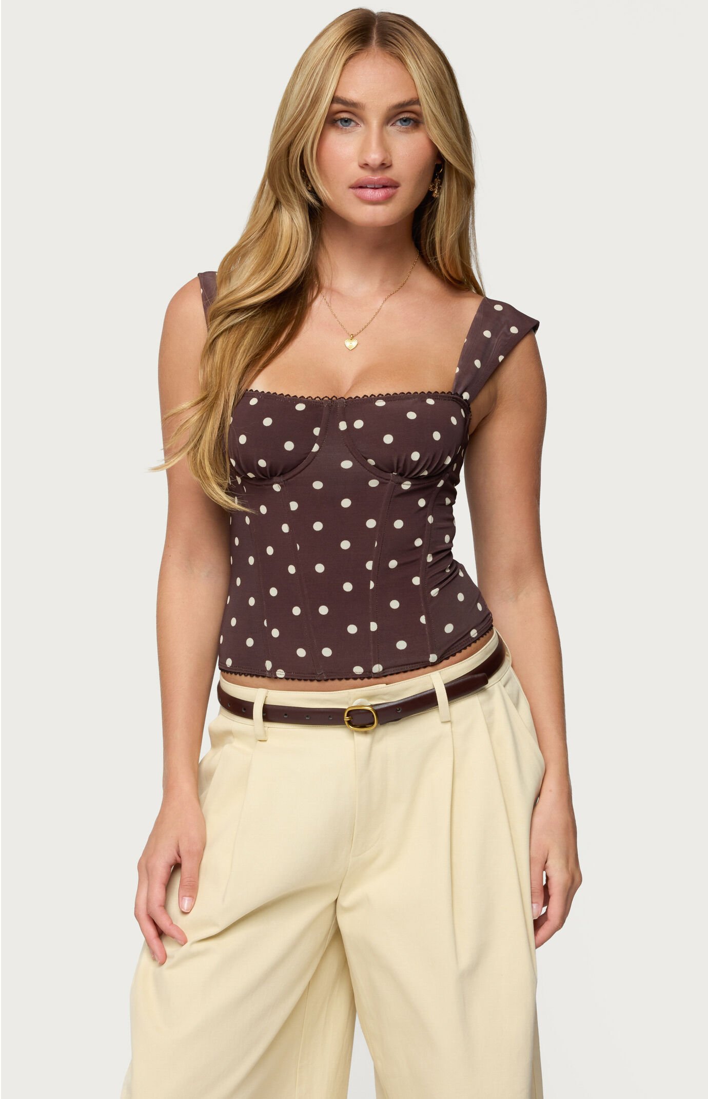 Edikted Marcella Wide Strap Mesh Corset