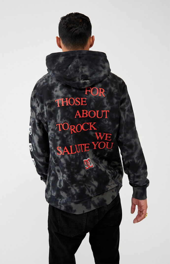 x AC/DX Tie-Dyed About To Rock Hoodie