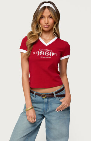 Santa Monica V Neck T-Shirt image number 1