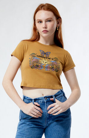Blooming Skate Cropped T-Shirt image number 1