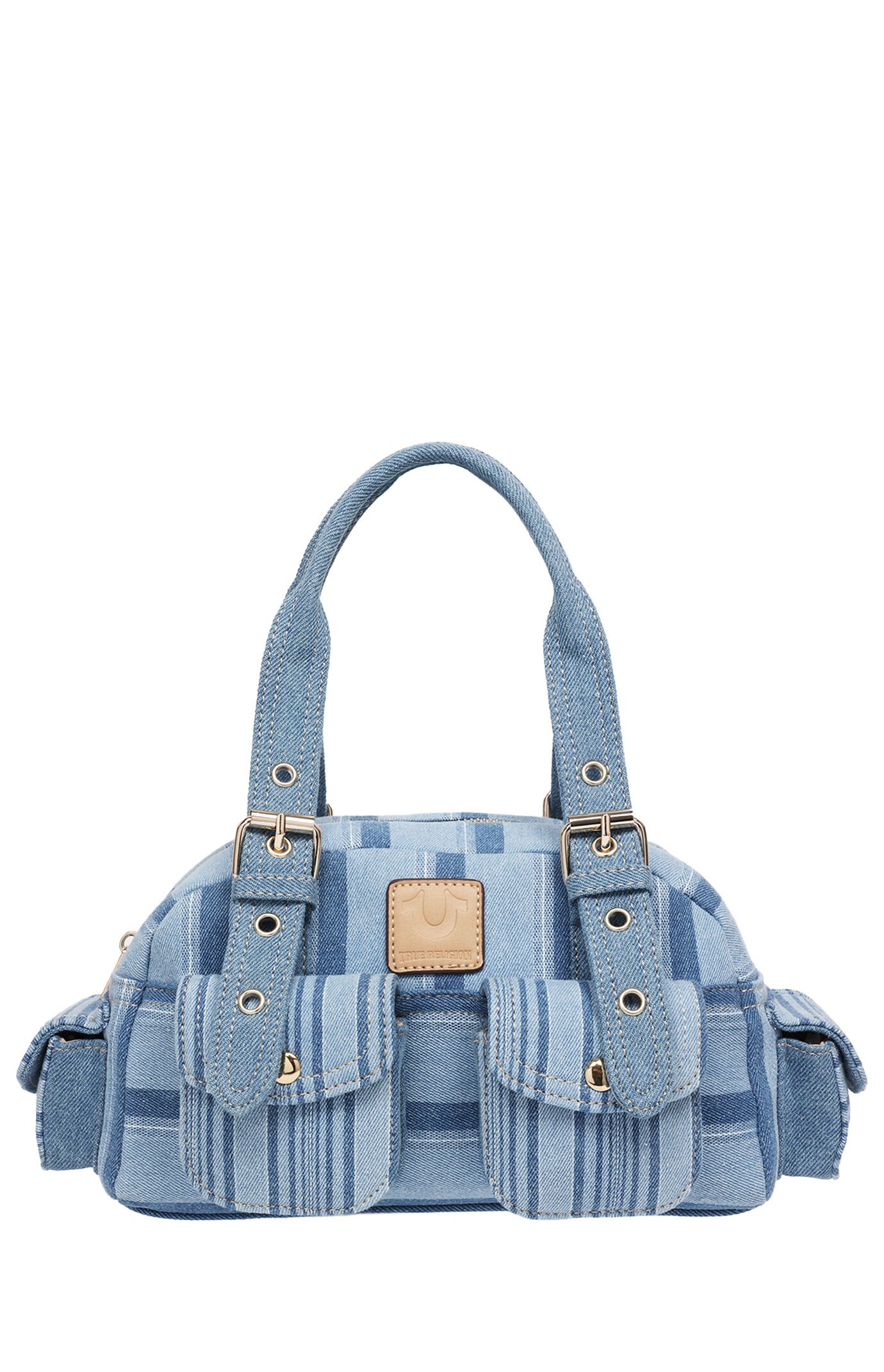 True Religion Soft Satchel Denim Mini Handbag