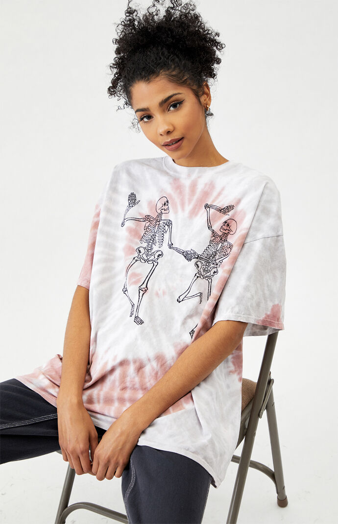 Tie-Dyed Dancing Skeletons T-Shirt