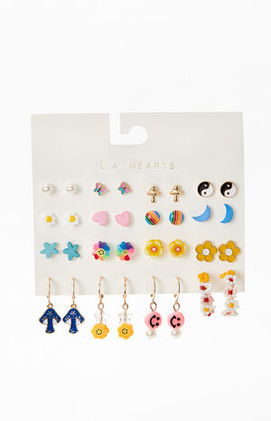 16 Pack Happy Pretty Earrings image number 1