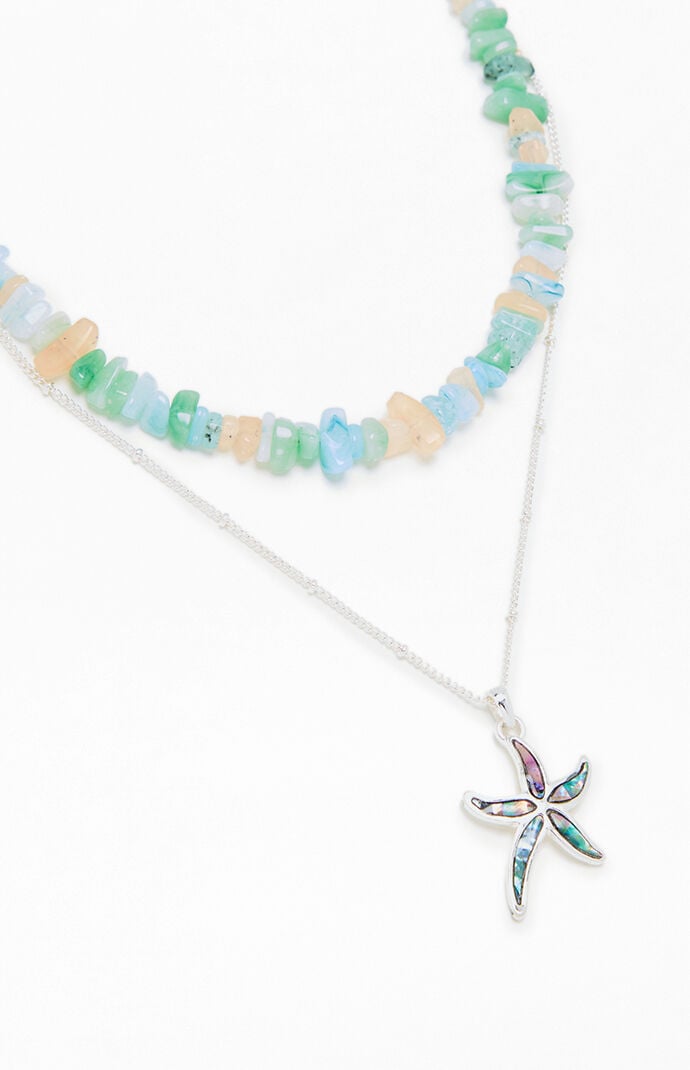 Pacsun Starfish Shell Layered Necklace