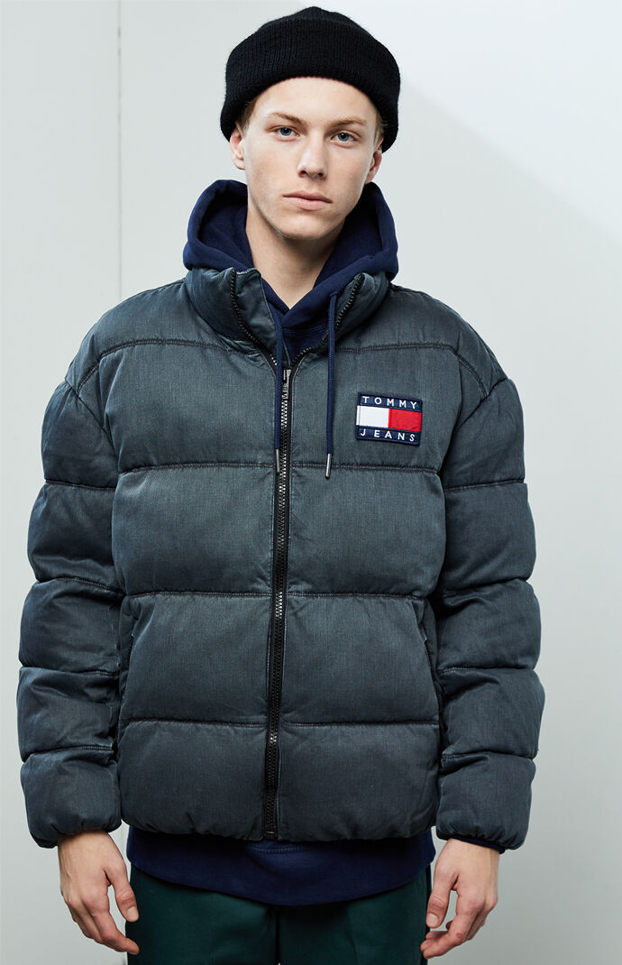 tommy jeans washed padded jacket