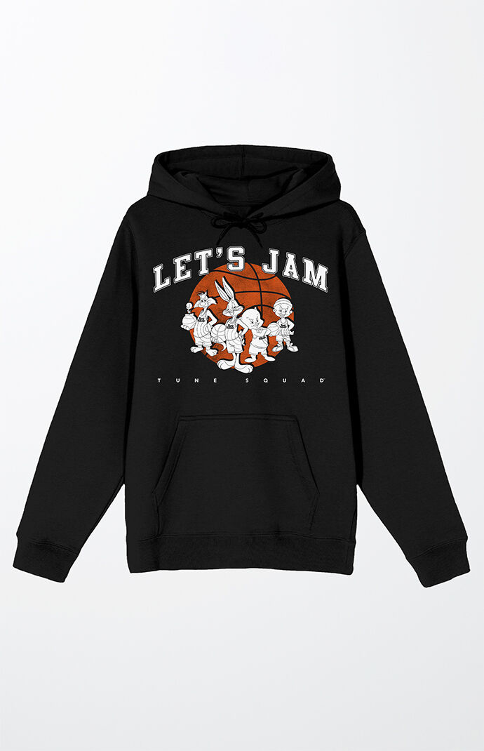 Black space jam hoodie best sale