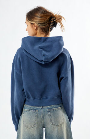 Garment Dye Varsity Boxy Cropped Hoodie image number 3