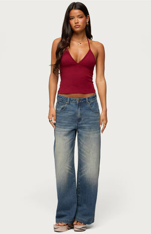Noriah V Neck Halter Top image number 4