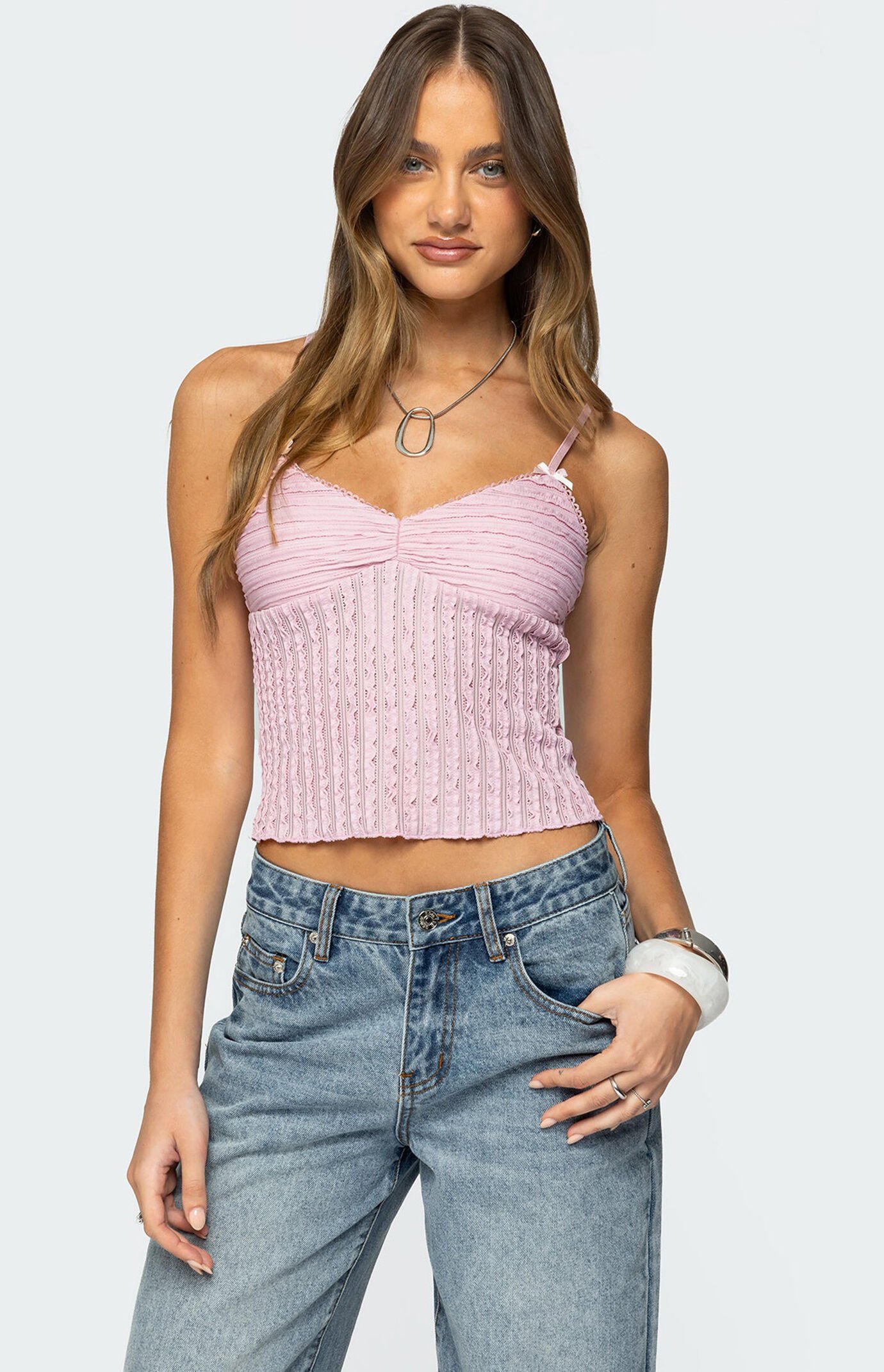 Edikted Aryah Ruffled Tank Top
