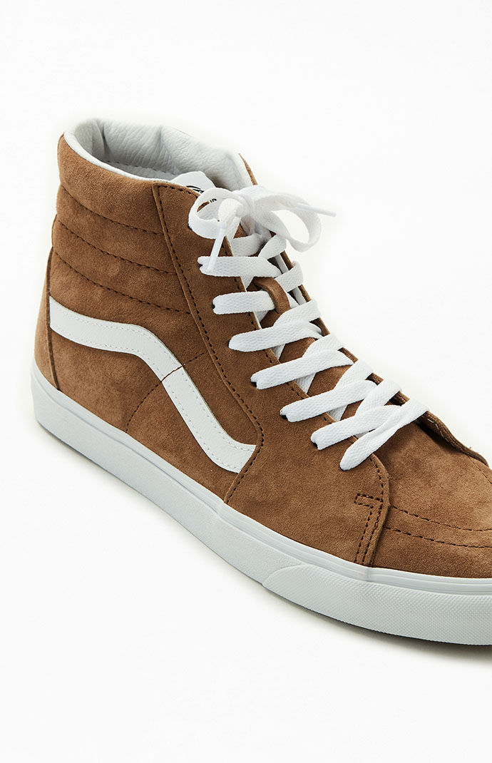 Tan suede sk8 hi best sale