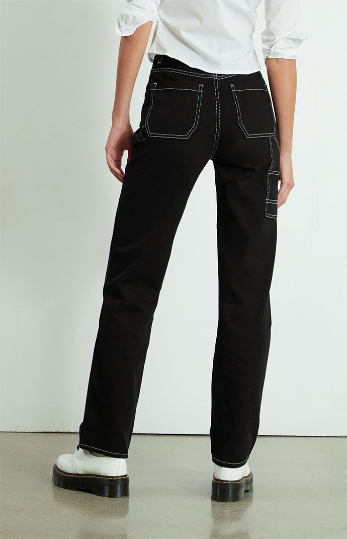Pacsun Black Cargo Boyfriend Carpenter Pants | PacSun