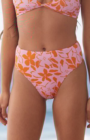 Floral High Waisted Bikini Bottom image number 1
