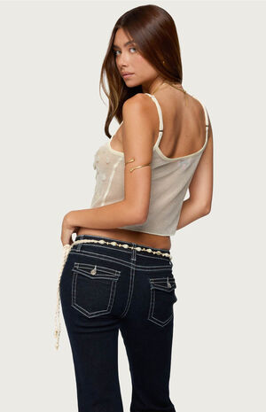 Onya Iridescent Sheer Knit Top image number 3