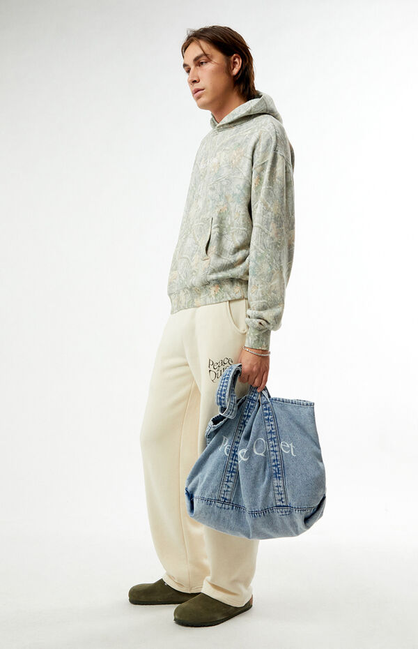 MUSEUM OF PEACE & QUIET Wordmark Denim Boat Tote Bag