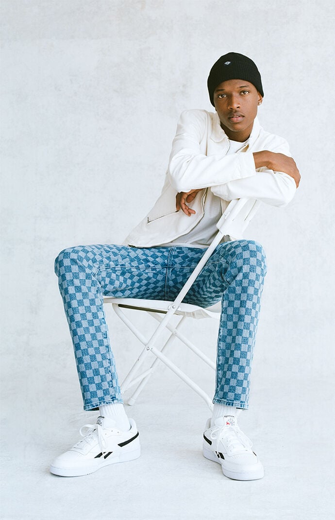 Holden Slim Taper Checkered Comfort Jeans