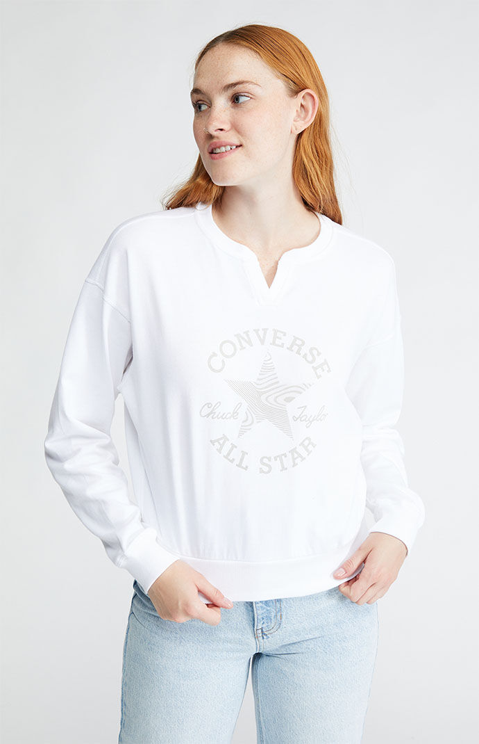 White converse clearance sweatshirt