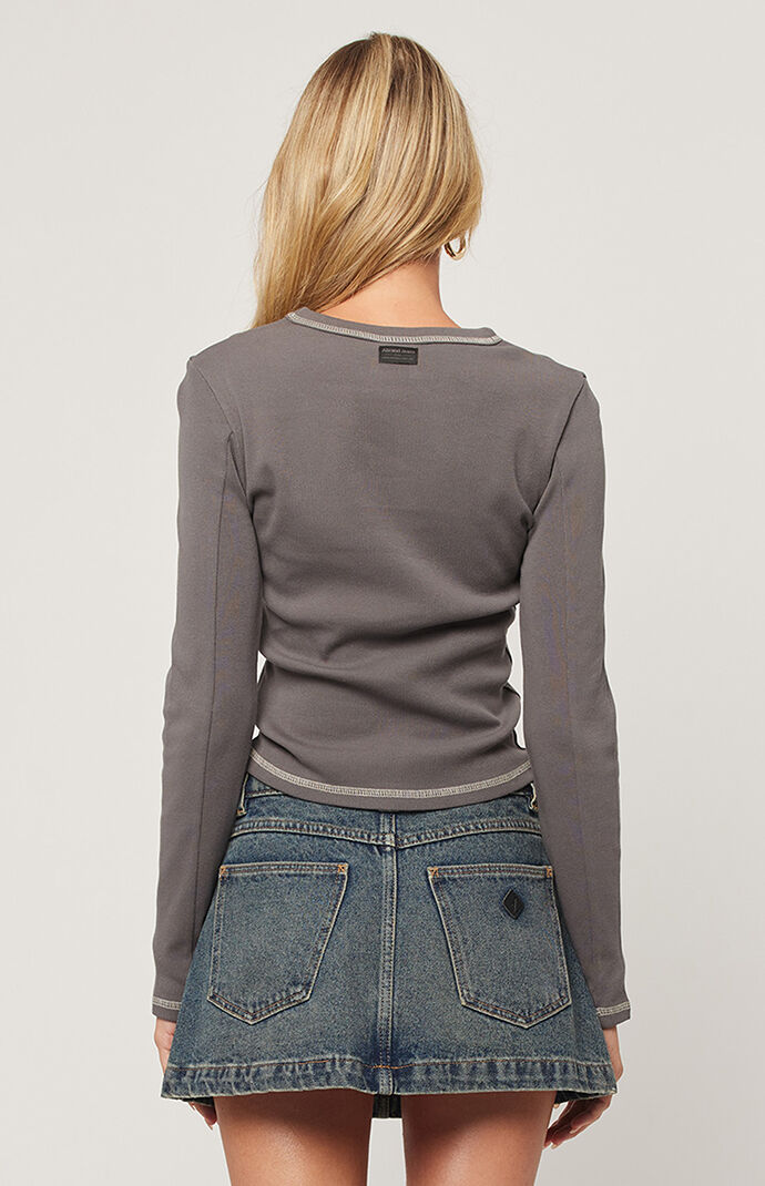 ABRAND 95 Lindsey A-Line Denim Mini Skirt