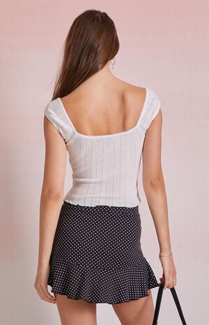 Ava Cinched Pointelle Top image number 4